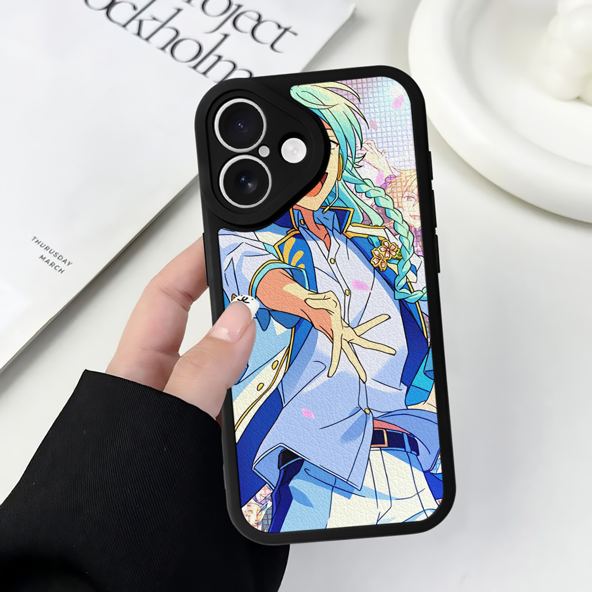 （画像用） あんさんぶるスターズ! Ensemble Stars 【iPhone 16シリーズ対応】シリコンスマホケース（レザー調） 材質：シリコン